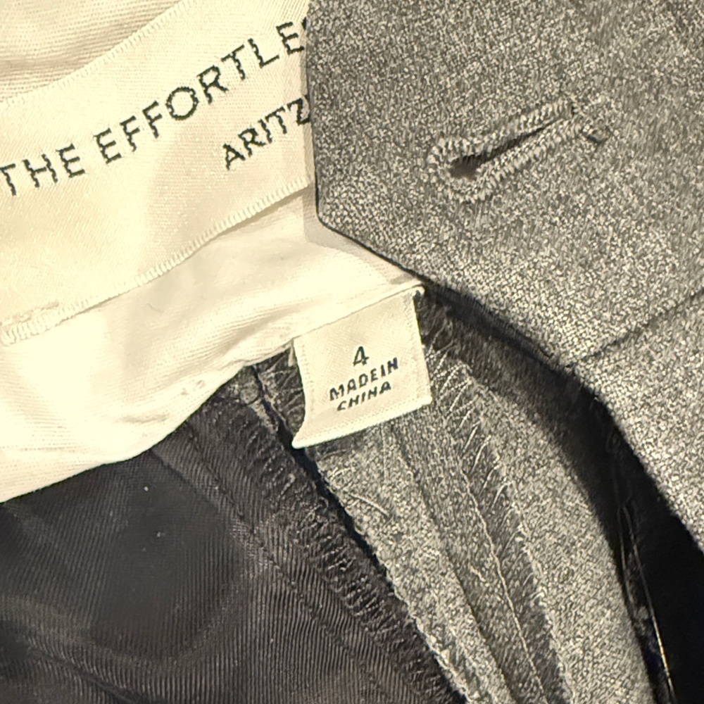 Aritzia Effortless Pant Heather Charcoal Gray size 4 - Picture 4 of 4